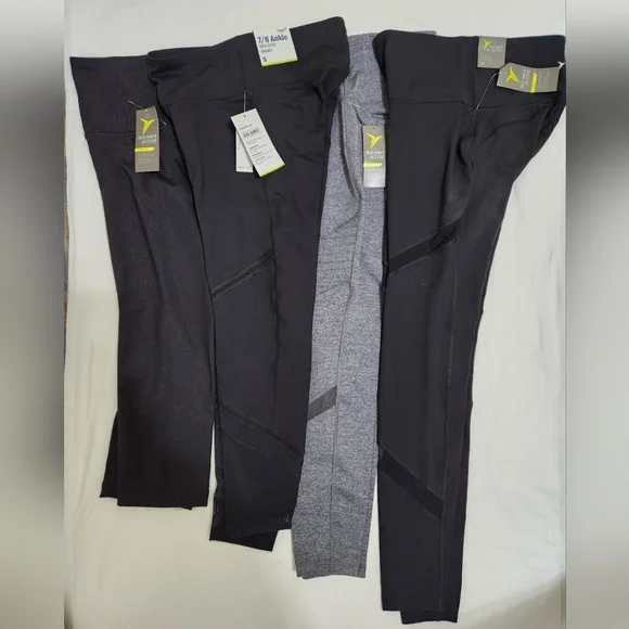 Four Pairs NWT Old Navy Active Go Dry Cool Leggings Yoga pants/ Mesh Cut Outs - Picture 2 of 3